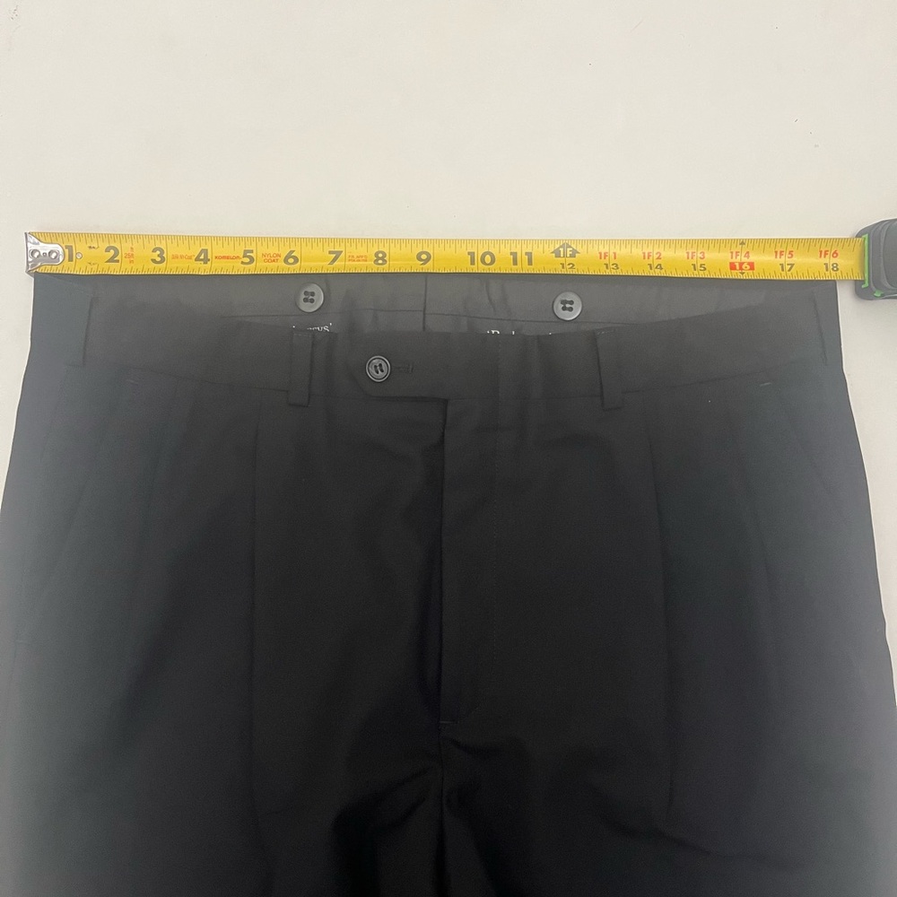 BURBERRYS LONDON MENS BLACK DRESS PANTS LORO PIANA WOOL VINTAGE - Picture 2 of 10
